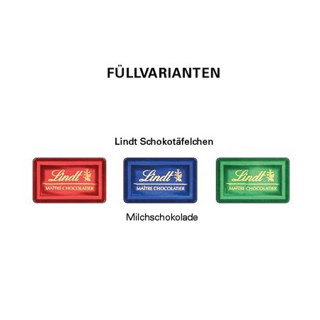 Inhalt Adventskalender Haus Lindt mit Logo