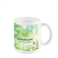 Kaffeebecher Carina White mit Logo