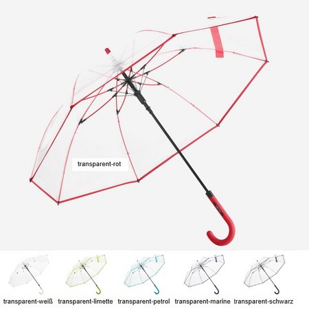 AC-Stockschirm FARE®-Pure individuell bedruckt als edles und praktisches Werbegeschenk - offen