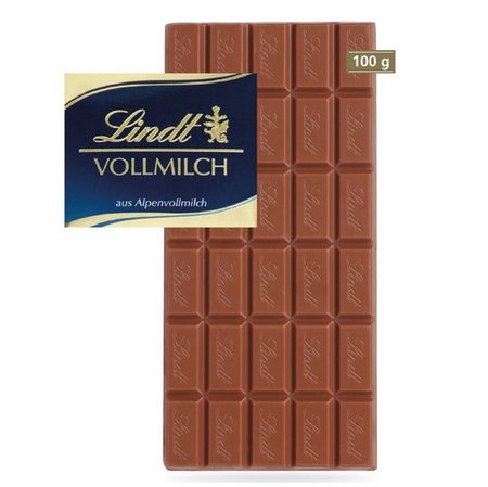 Tafel Grußkarte mit Schokoladentafel von Lindt 100g mit Logo