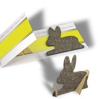 Bastelkarte Hase mit Logo