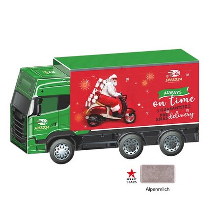 Adventskalender LKW Fairtrade mit Logo