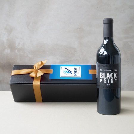 Black Print Rotwein in edler Geschenkbox mit Werbung oder Logo bedruckt