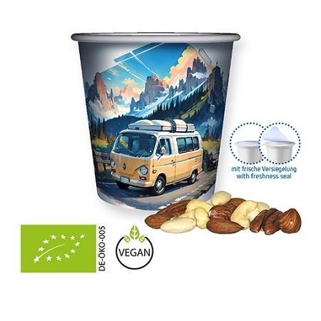 Bio NusskernMix 40g im Mini Snackbecher mit Logo