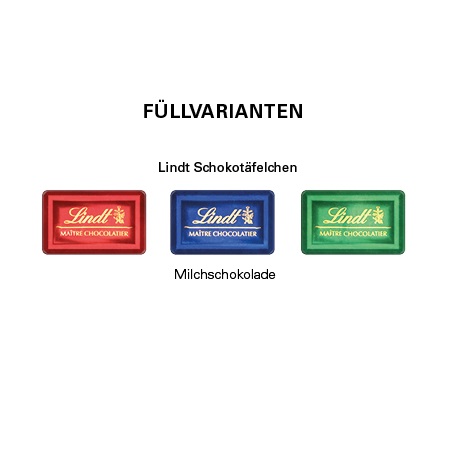 Füllvarianten Täfelchen Adventskalender Haus ECO mit Logo