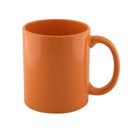 Kaffeebecher Wiesbaden orange mit Logo