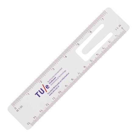 Lesezeichen-Lineal 15 cm mit Logo