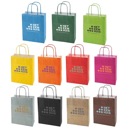 Papiertasche 180 x 220 x 80 mm farbig mit Logo