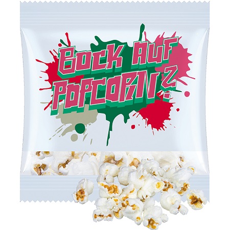 Popcorn süß 20g in Maxi-Tüte mit Logo 