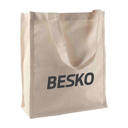 Shopper aus Baumwolle mit Logo