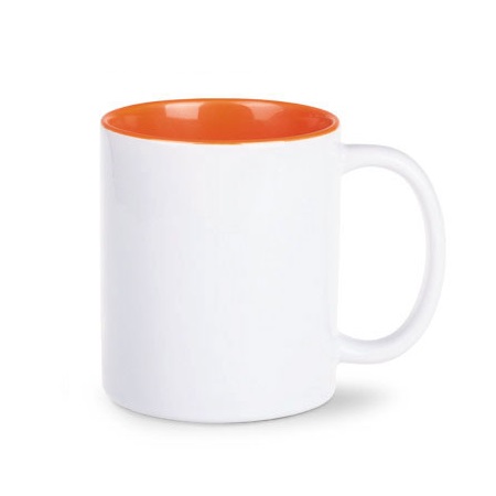 Tomek Art Keramik Tasse weiß/orange mit individuellem Desing