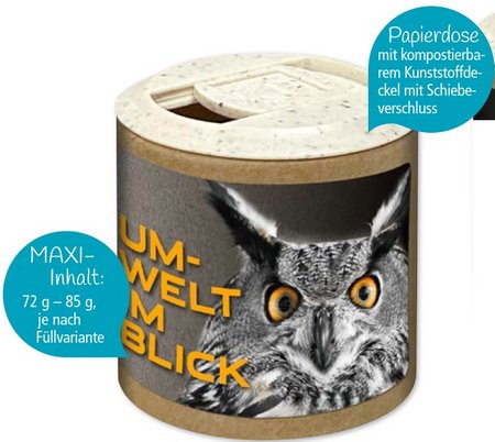 Papier-Werbedose mit Logo