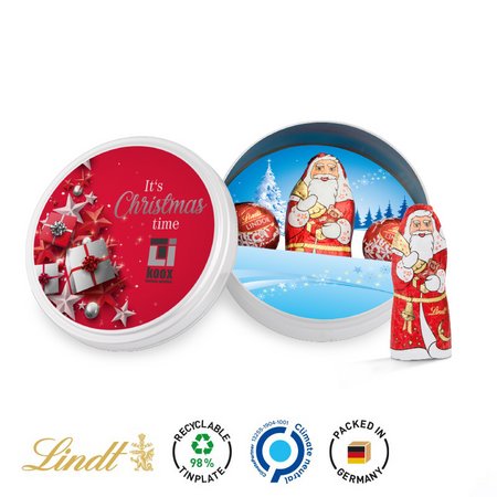 Weihnachtsdose mit Logo oder Motiv individuell bedrucken als Werbeartikel